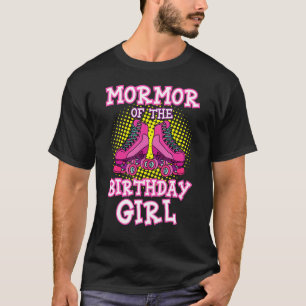 Camiseta Mormo Da Rapariga De Aniversário Skates De Roller