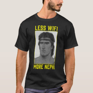 Camiseta Mórmon Missionário LDS Menos Wifi Mais Nephi 3