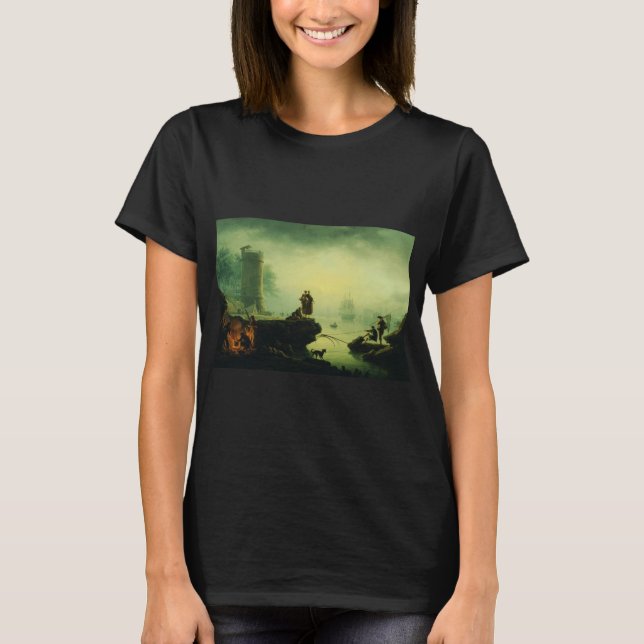 Camiseta Morning Fog at sea by Joseph Vernet  (Frente)