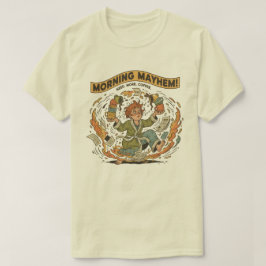 Camiseta Morning Mayhem - Engraçado Café