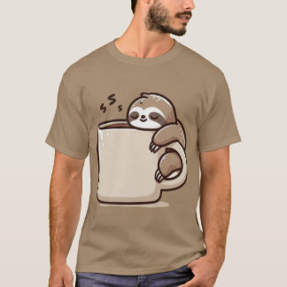 Camiseta Morning Sloth – Hanging on Coffee