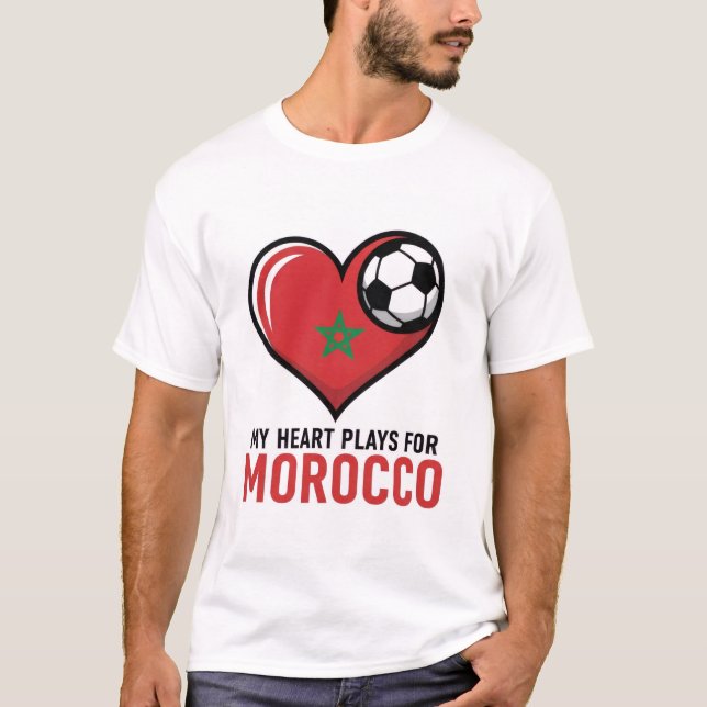 Camiseta Moroccan Flag Football Passion Design (Frente)