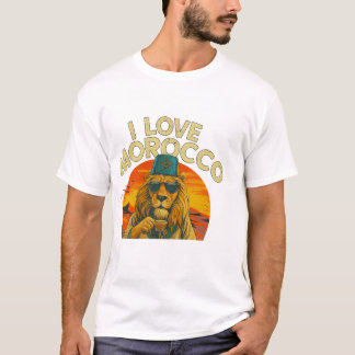 Camiseta Moroccan Lion Pride – I Love Morocco Bold