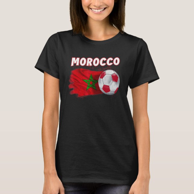 Camiseta moroccan soccer team men moroccan flag morocco soc (Frente)