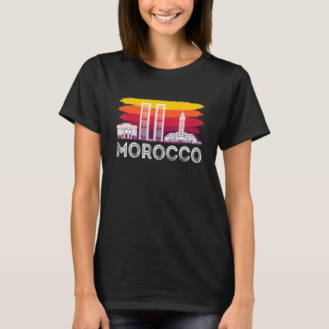 Camiseta Moroccans Tourist Morocco Skyline Africa Gibraltar (Frente)