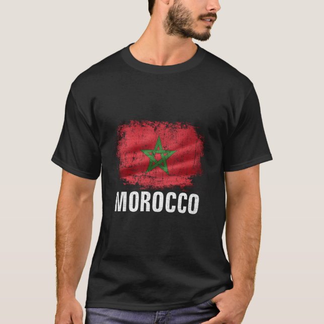Camiseta Morocco Flag For Moroccan (Frente)