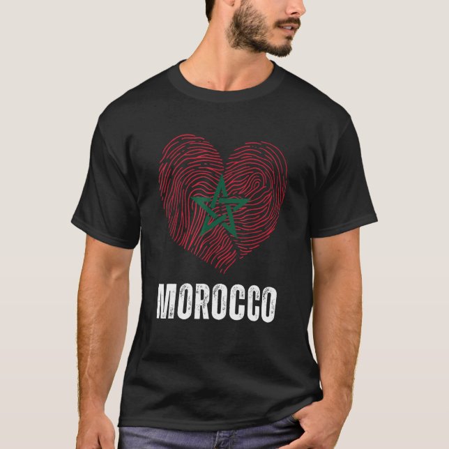 Camiseta Morocco Flag Moroccan Flag Morocco DNA Morocco Hea (Frente)
