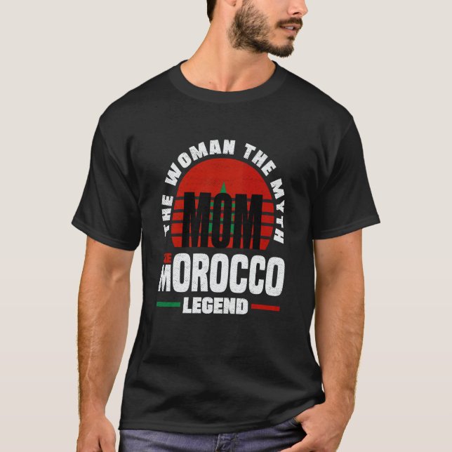 Camiseta Morocco Moroccan Morocco Flag Mothers Day (Frente)