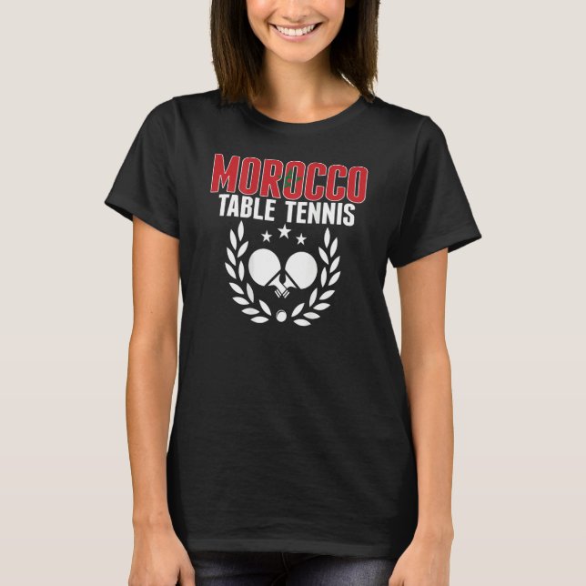 Camiseta Morocco Ping Pong   Moroccan Table Tennis Team Sup (Frente)