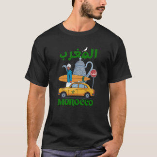 Camiseta Morocco Surf Taxi Vintage Travel Graphic Moroccan