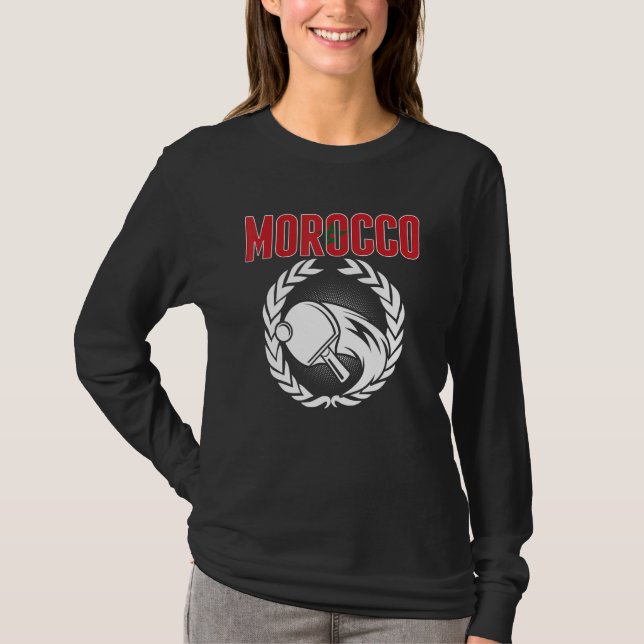Camiseta Morocco Table Tennis   Moroccan Ping Pong Supporte (Frente)