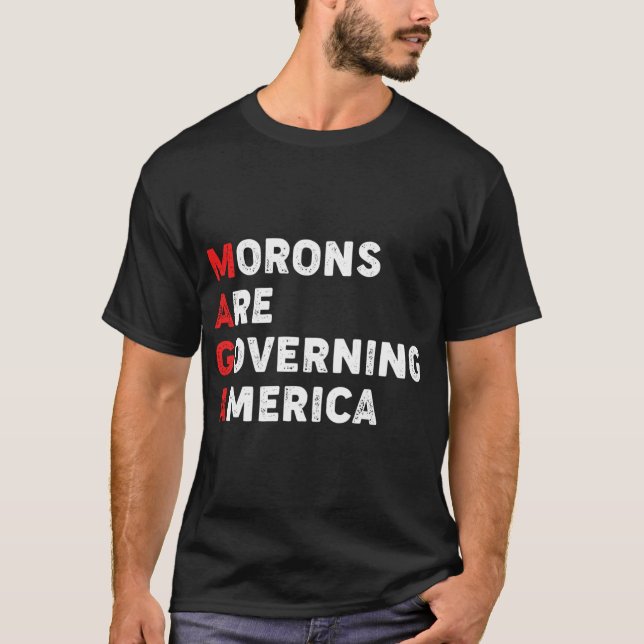 Camiseta Morons Governam A América Engraçada, Sarcástica MA (Frente)