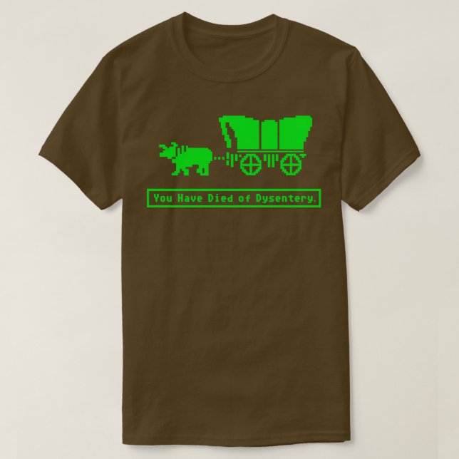 Camiseta Morreu de Disenteria em Oregon Trail Hoodie (Frente do Design)