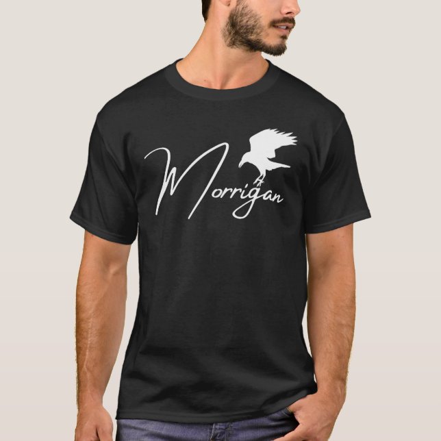 Camiseta Morrigan, Deusa Celta da Guerra, Pagan, Bruxa (Frente)