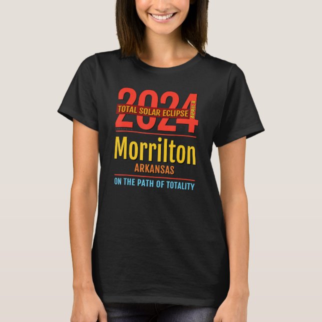 Camiseta Morrilton Arkansas AR Total Eclipse Solar 2024 4 (Frente)