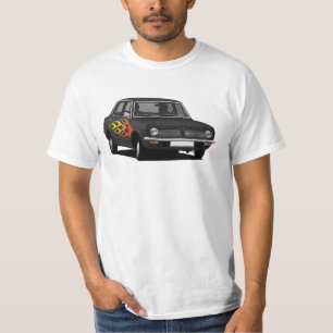 Camiseta Morris Marina Super - preto com chamas T-Shirt