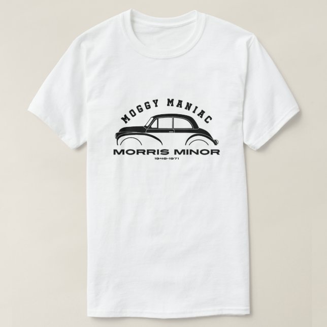 Camiseta Morris Minor Classic Moggy (Frente do Design)