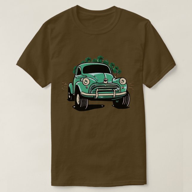 Camiseta Morris Minor Monster Truck (Frente do Design)
