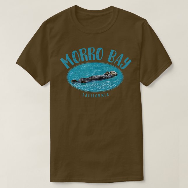 Camiseta Morro Bay California Sea Otter Design (Frente do Design)