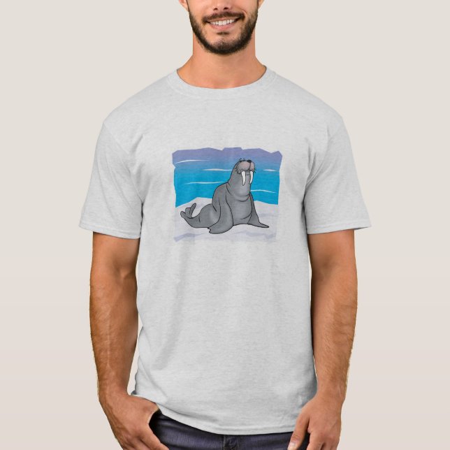 Camiseta morsa fofa e feliz (Frente)