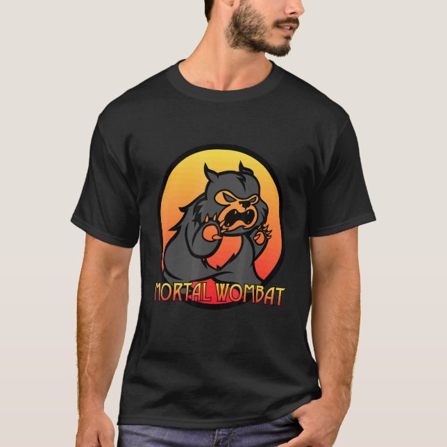 Camiseta Mortal Wombat - Um Jovem Australiano (Frente)