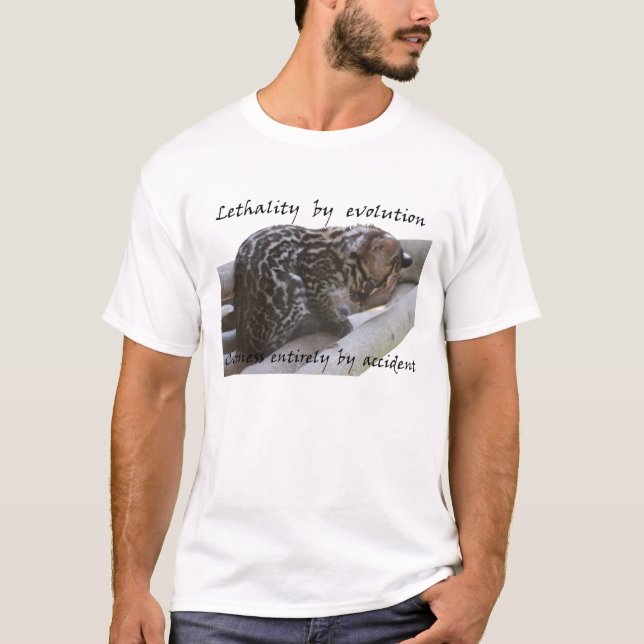 Camiseta Mortalidade evoluída. Cuteness. acidental (Frente)