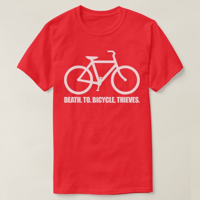 Camiseta Morte A Ladrões Bicicletas! (Frente do Design)