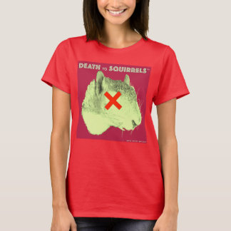 Camiseta MORTE A SQUIRRELS™ t-shirt2 vermelho escuro