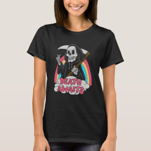 Camiseta Morte Aguarda Pastel Gótico Grim Reaper Morte Emo 