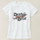 Camiseta Morte Antes Da Tipografia Do Crânio De Decaf (Frente do Design)