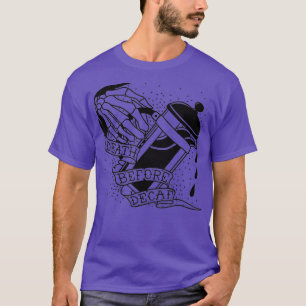 Camiseta Morte Antes do Decaf Tattoo art Estilo Café
