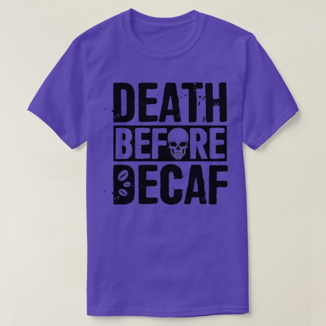 Camiseta Morte Antes do Negro Decaf (Frente do Design)