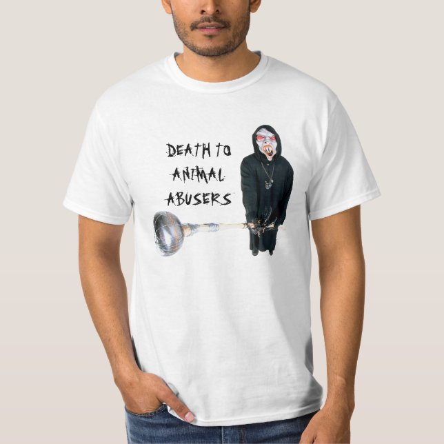 CAMISETA MORTE AOS ABUSADORES ANIMAIS (Frente)