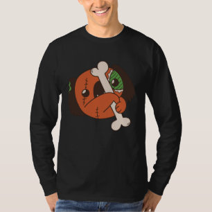 Camiseta morte de zumbi de osso de cachorro
