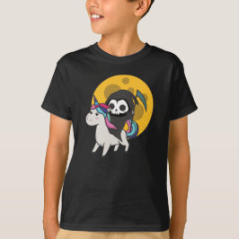 Camiseta Morte Dirigindo Unicorn Funny Unicorn Lua