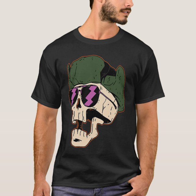 Camiseta morte do esqueleto do soldado (Frente)