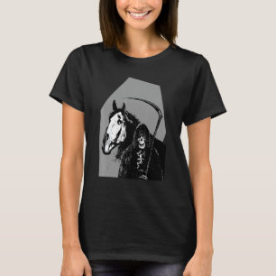 Camiseta Morte E Seu Cavalo Esqueleto De Halloween