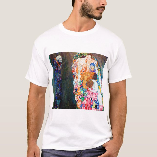 Camiseta Morte e vida, Gustav Klimt (Frente)