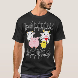 Camiseta Morte Em Meu Metal Não Em Minhas Refeições