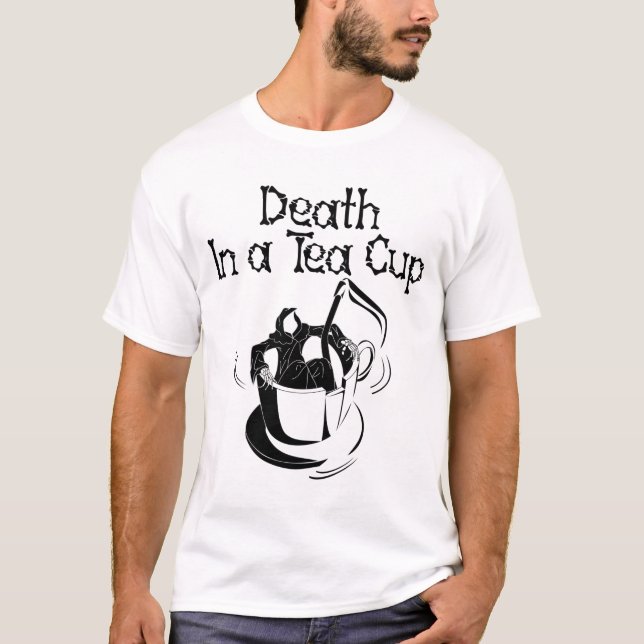 Camiseta Morte em um copo de chá - luz (Frente)