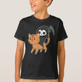 Camiseta Morte Engraçado Gato - Gatos Engraçados