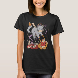 Camiseta Morte Horrível Oculta Satanás com Crânio Demônico