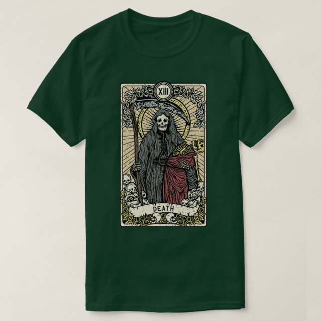 Camiseta Morte I Satanáic Tarot d I Fortune Teller 2 (Frente do Design)