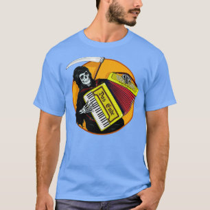 Camiseta Morte joga um acordeão inquieto