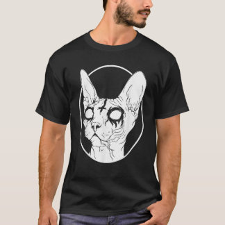 Camiseta Morte Metal Sphynx Cat Witchy Cree