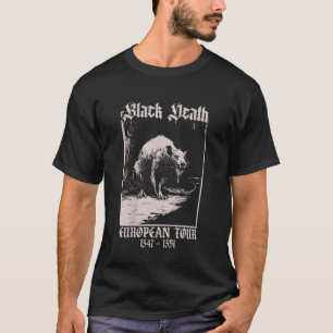 Camiseta Morte Negra Tour Europeu Rato da Peste História Me