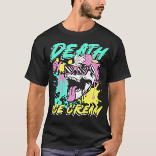 Camiseta Morte por sorvete legal crânio de verão