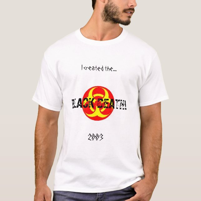 Camiseta Morte preta/praga cor-de-rosa (Frente)