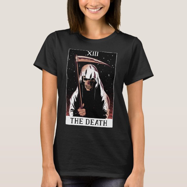 Camiseta Morte Skeleton Sense Reaper Tarot Witchcraft (Frente)