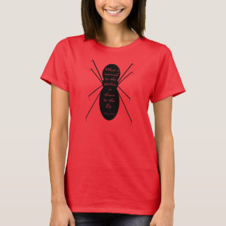 Camiseta Morticia Addams e a aranha